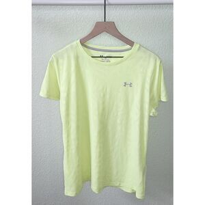 Neon yellow loose fit Heat gear mesh detailed t-shirt
